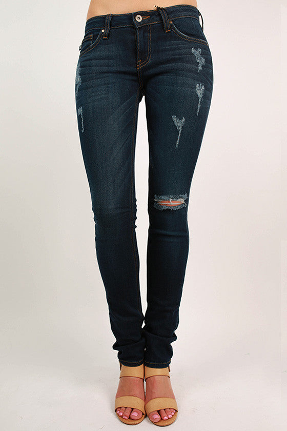 Just USA Dark Denim Minimalist Pant Image - 1