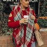 Cozy Love Blanket Scarf in Red Image - 1