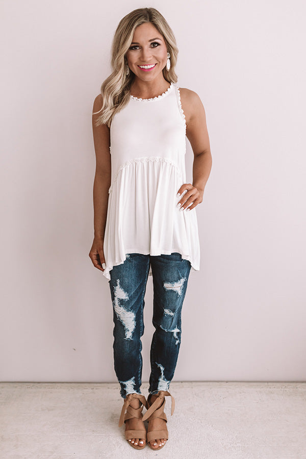 Fashion Queen Tank Top in Ivory Image - 1