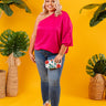 On Tour Shift Top In Fuchsia  Curves Image - 1