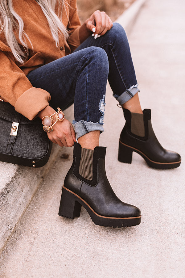 Good Day Faux Leather Boot in Black Image - 1