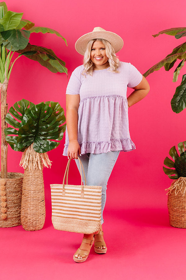 Piers And Cheers Shift Top In Lavender  Curves Image - 2