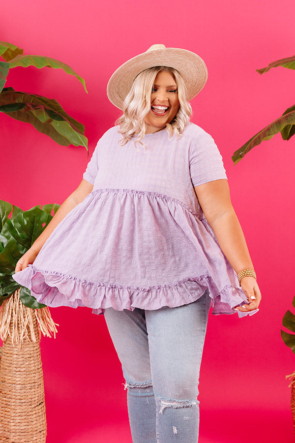 Piers And Cheers Shift Top In Lavender  Curves Image - 1
