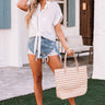 Casa Blanca Front Tie Top in White Image - 1