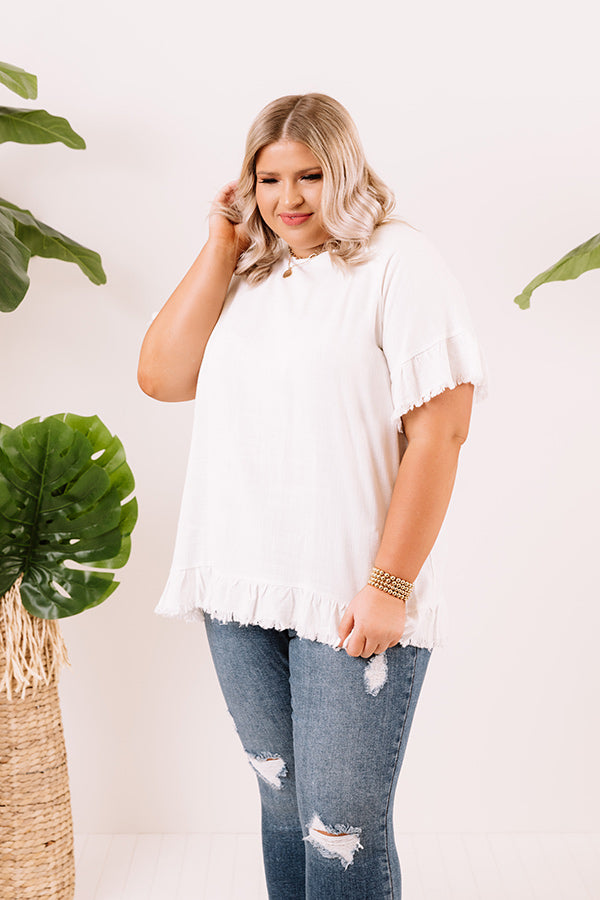 S'more Kisses Shift Top In White Curves Image - 1