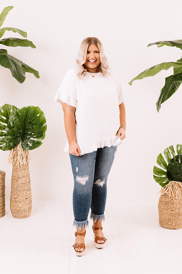 S'more Kisses Shift Top In White Curves Image - 2