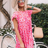 Dreaming Big Leopard Babydoll Dress in Pink Image - 1