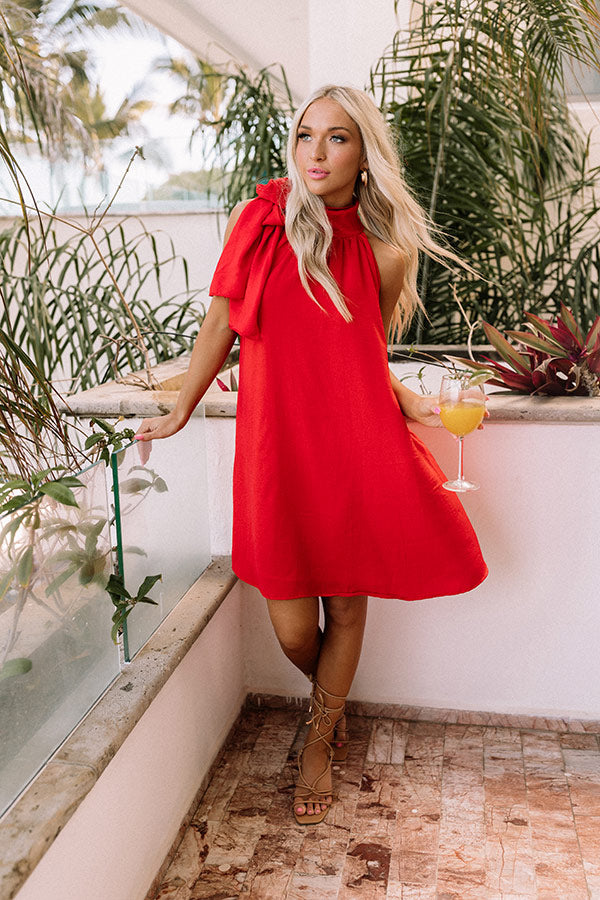 Friday Night Glam Shift Dress in Red Image - 2