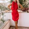 Friday Night Glam Shift Dress in Red Image - 1