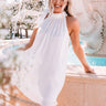 Friday Night Glam Shift Dress in White Image - 1
