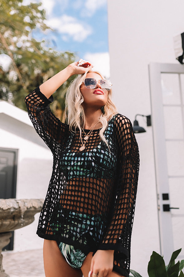 Beach Cove Knit Top in Black Image - 1