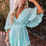 Cosmos In Cozumel Lace Romper In Ocean Wave Image - 1