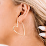 Kendra Scott Ansley Heart Hoop Earrings in Gold Image - 1