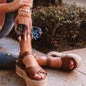 The Joanna Faux Leather Espadrille in Brown Image - 1
