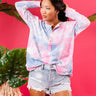 Summer Tune Tie Dye Henley Tee Image - 1