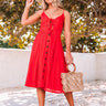 Get Outta Town Front Tie Midi in Red Image - 1