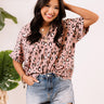 Popular Places Leopard Shift Top in Blush Image - 1