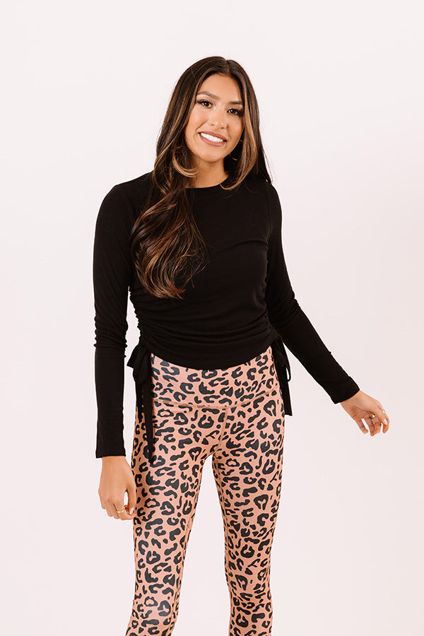 MVP Moves Ruched Side Top in Black Image - 4