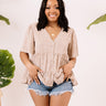 Fade Into You Shift Top in Taupe Image - 1