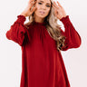 Socialite In The City Shift Top In Wine Image - 1