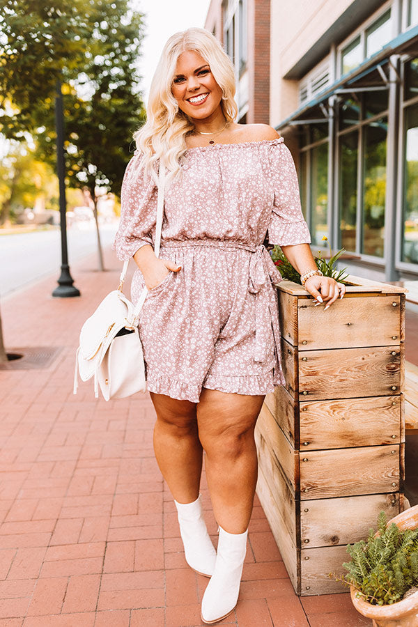 Views Of Manhattan Floral Romper Curves Image - 1