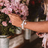 Marina Semi Precious Bracelet Set In Rose Quartz Image - 1