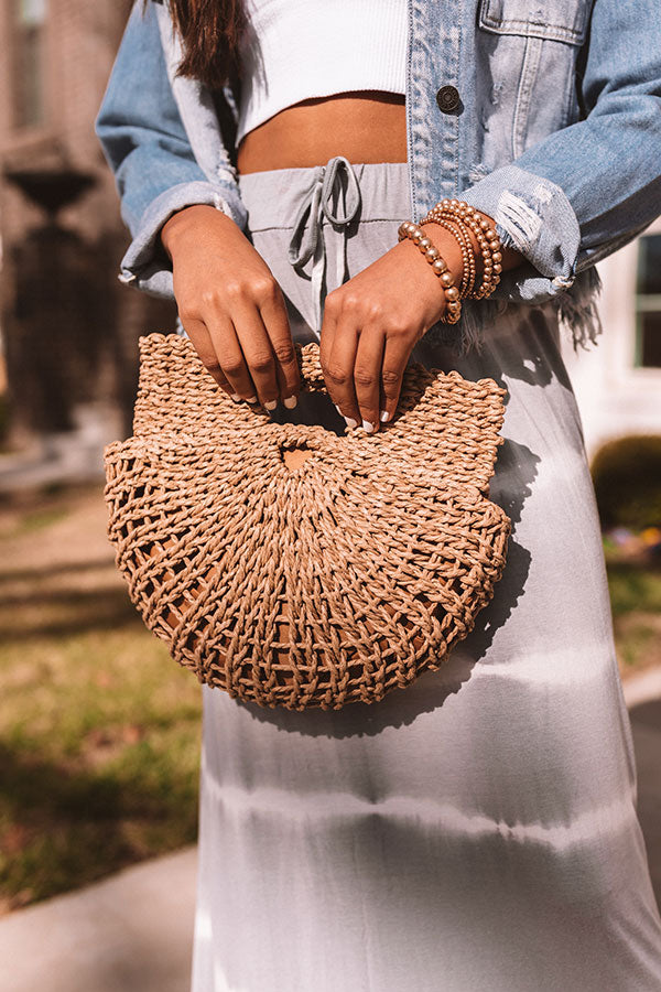 Myrtle Beach Woven Crossbody In Tan Image - 4