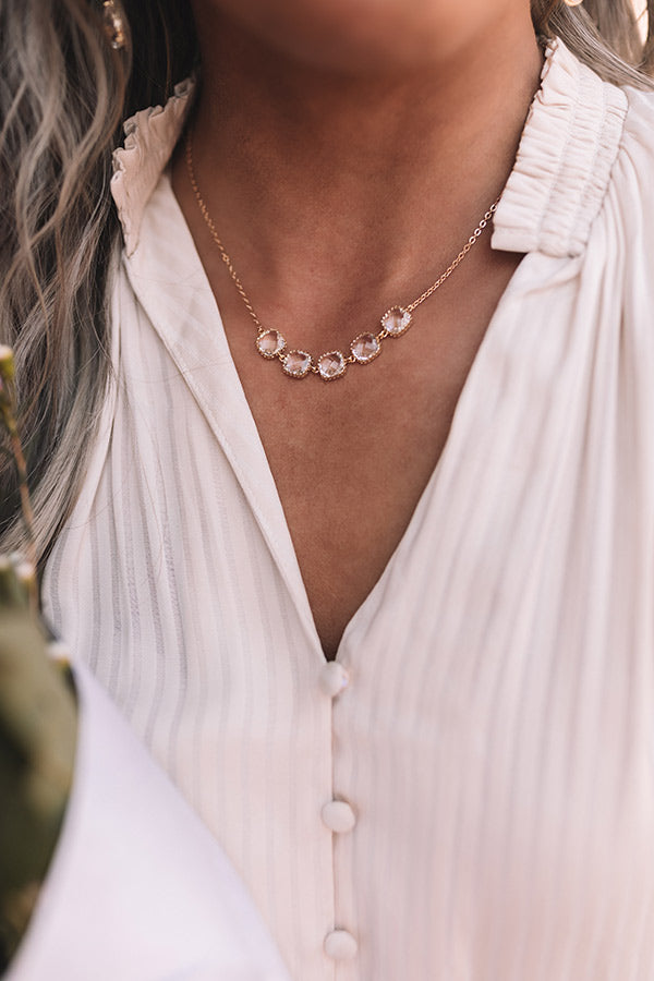 Celebratory Toast Crystal Necklace