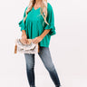 Flirty Fave Babydoll Top In Emerald Image - 1