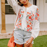 Dune Dreaming Embroidered Top In White Image - 1
