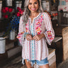 Easy To Admire Embroidered Top In White Image - 1