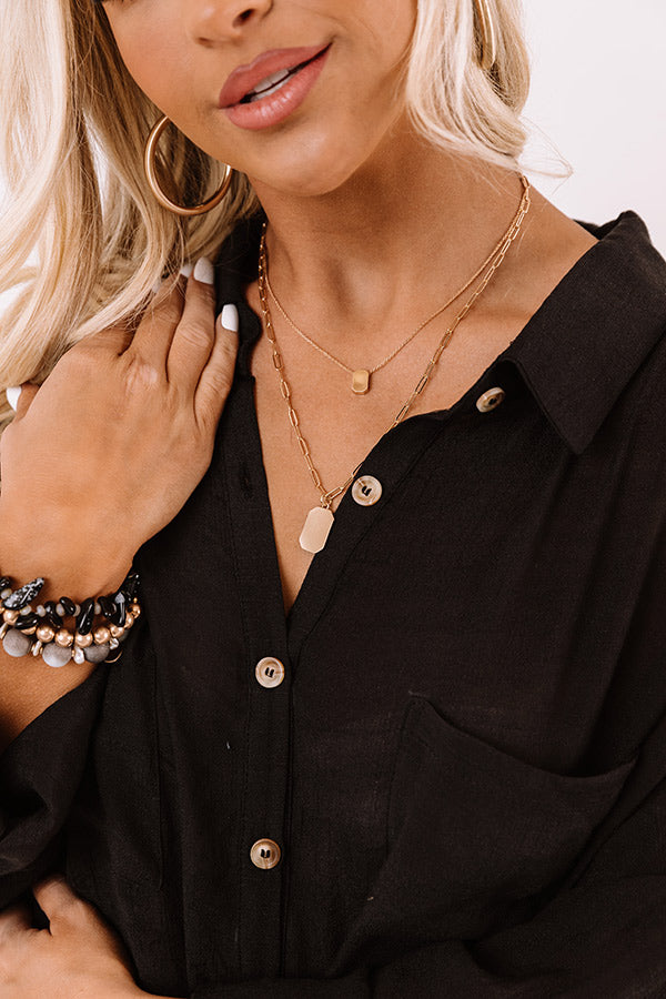 Shady Lane Layered Necklace In Gold