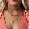 Write This Down Link Layered Necklace In Gold Image - 1