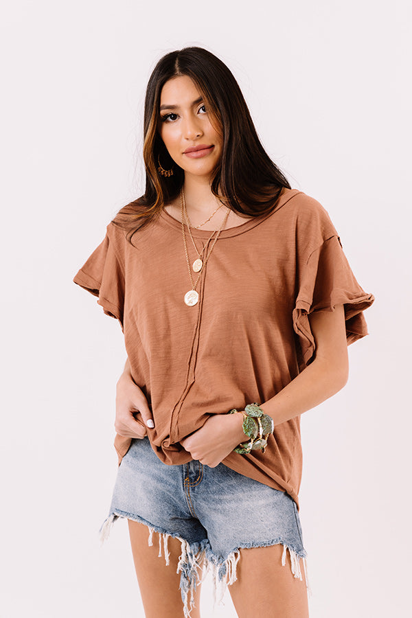 Saturday Stroll Shift Tee In Mocha Image - 1