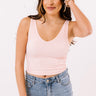 Lounging In Key Largo Ribbed Crop Top In Pink Image - 1