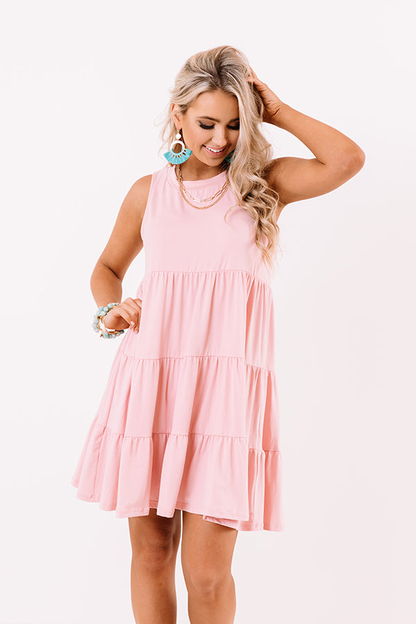 Apple Spiced Wishes Babydoll Dress In Pink