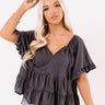 Endless Daydreams Babydoll Top In Slate Image - 1