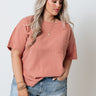 The Duncan Shift Tee In Rustic Rose Curves Image - 1