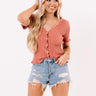 Everyday Marvelous Ribbed Top In Light Rust Image - 1