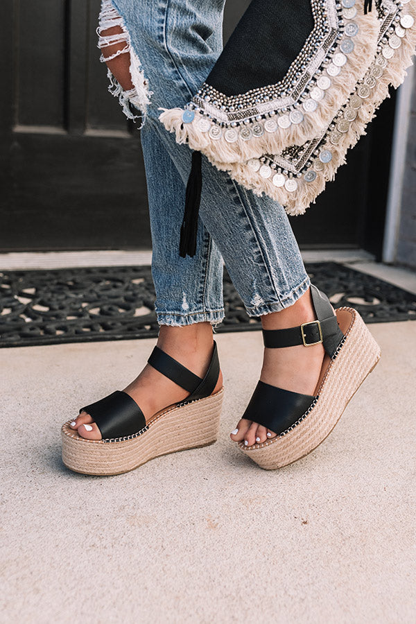 The Larissa Espadrille In Black