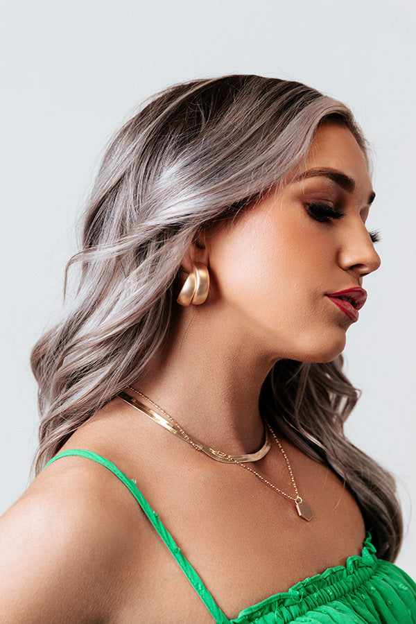 Casual Confidence Hoop Earrings In Gold