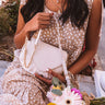 Dance Hall Faux Leather Crossbody In Ivory Image - 1