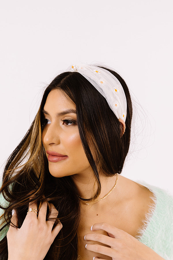 Sunny Dip Headband In Cream Image - 1