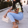 The Kira Faux Leather Block Heel In Iced Mocha Image - 1