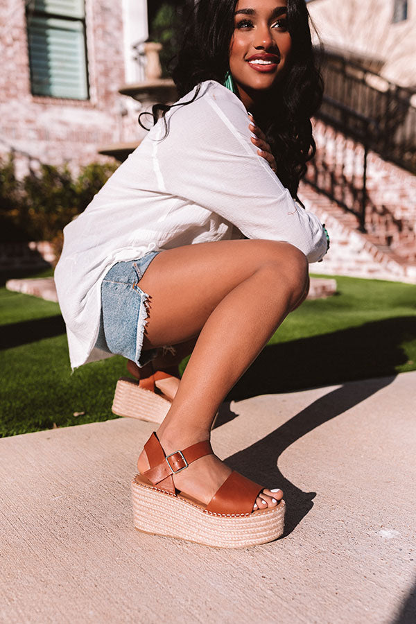 The Larissa Espadrille In Cinnamon