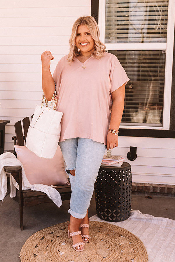 Casual Confidence Shift Top In Blush   Curves Image - 1
