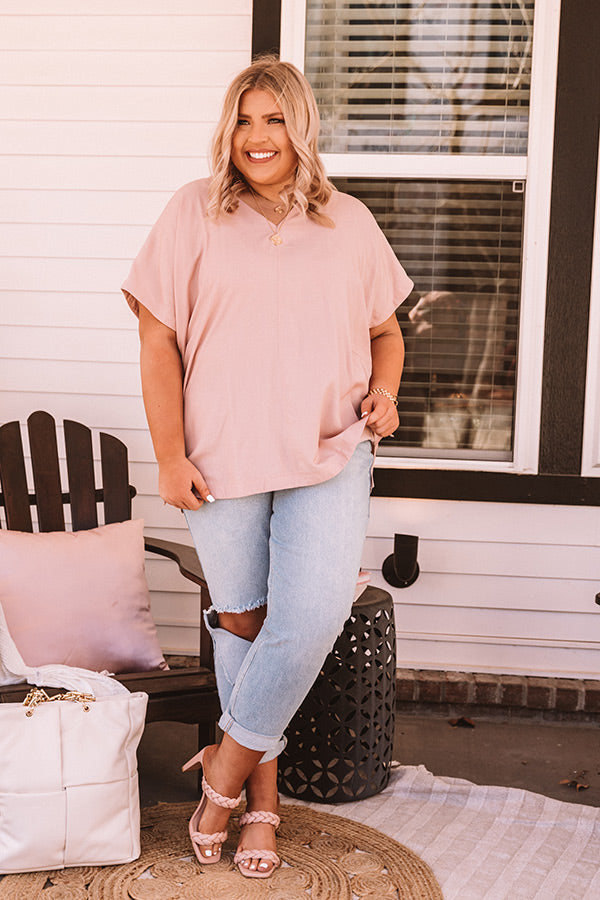 Casual Confidence Shift Top In Blush   Curves Image - 2