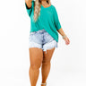 Vistas And Vino Shift Top In Emerald Curves Image - 1