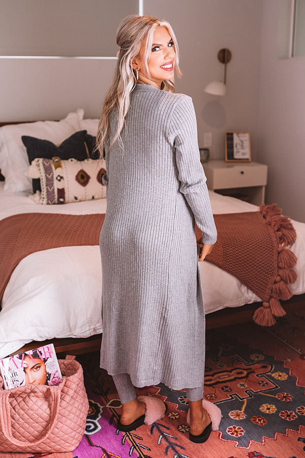 You Glow Girl Cardigan In Grey Image - 5