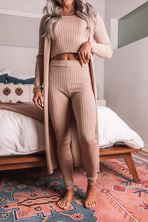 You Glow Girl Ribbed Leggings In Iced Latte Image - 3